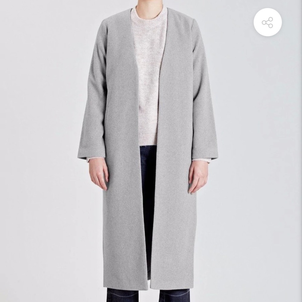 Native Youth Dusk Overcoat Light Grey Size Large